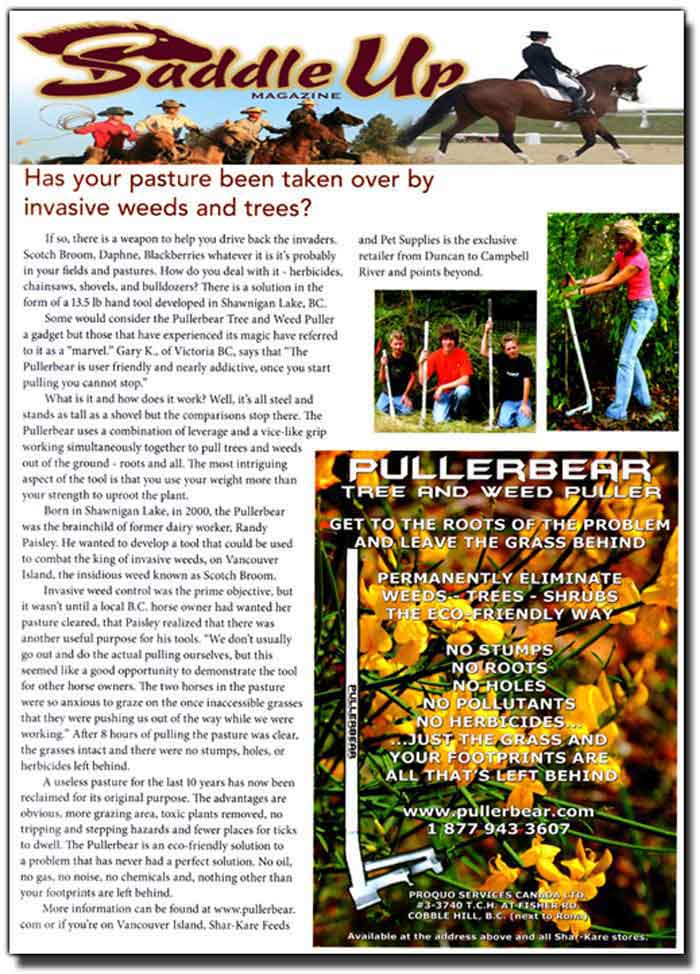 Pullerbear - Eco-Friendly Vegetation Control For Horse Pastures.
